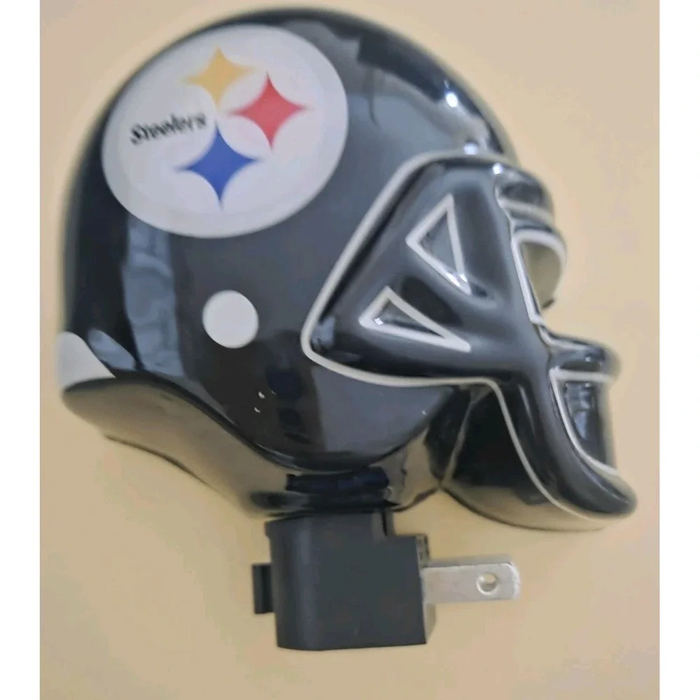 Pittsburgh Steelers Football Helmet Shaped Night Light Vintage NFL